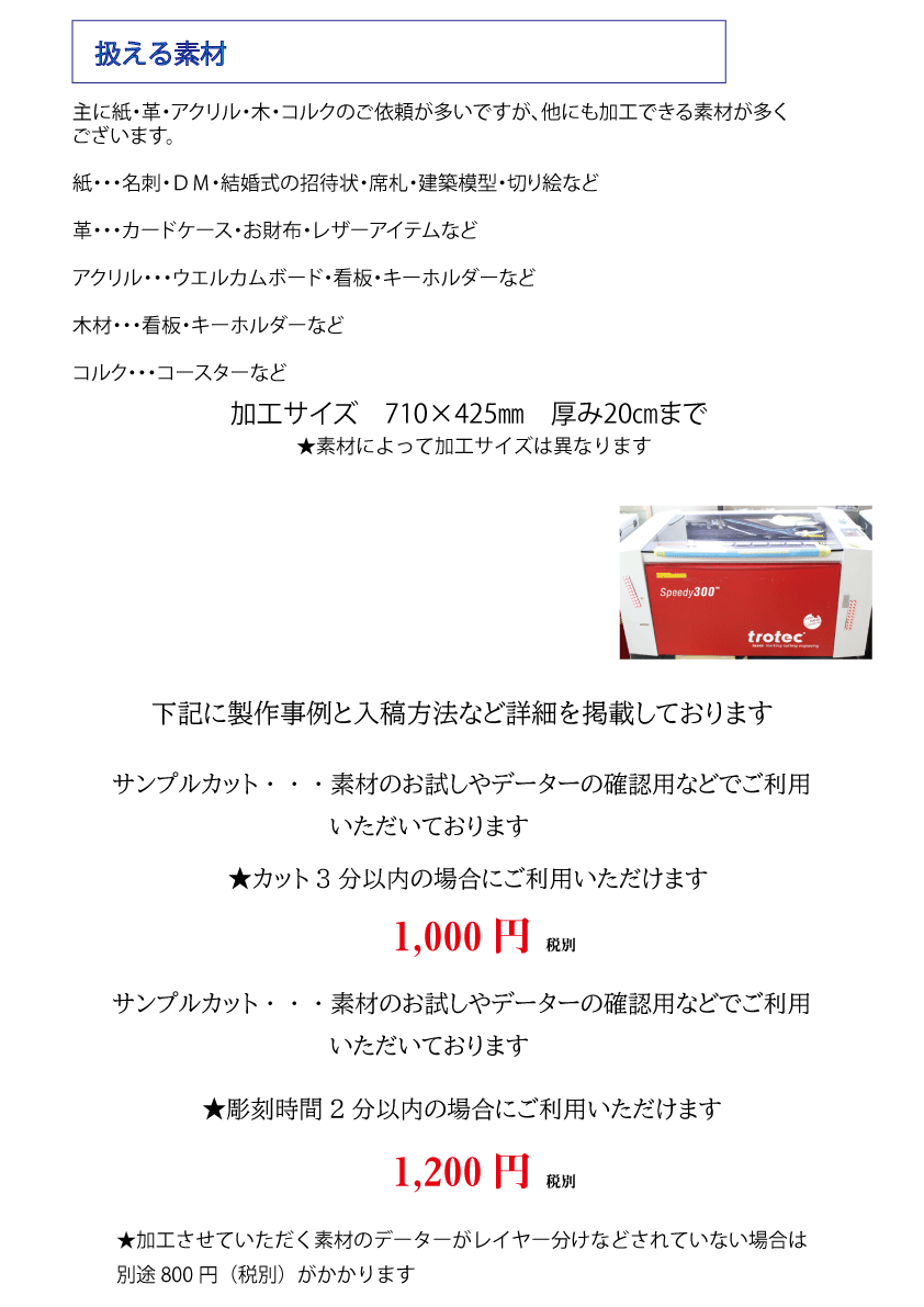 レーザーカット加工と彫刻加工 Hp用 2p 中央区湊の便利な加工屋 齋藤紙工 紙 アクリル 木などお任せください レーザーカット加工と彫刻加工 Hp用 2p 中央区湊の便利な加工屋 齋藤紙工 紙 アクリル 木などお任せください